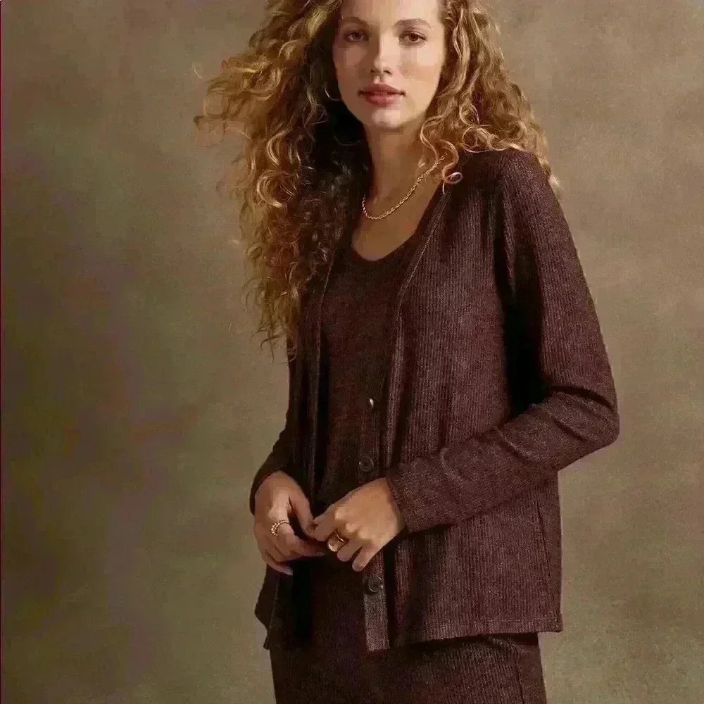 Banana Republic Brushed Marled Cardigan